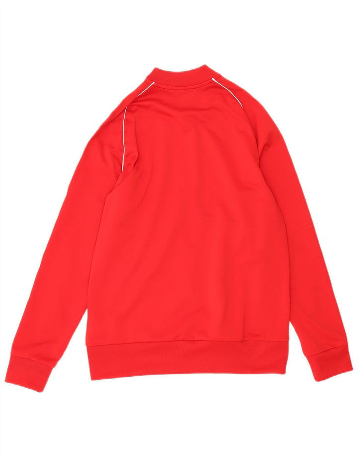 ADIDAS Boys Tracksuit Top Jacket 13-14 Years Red Polyester Sports