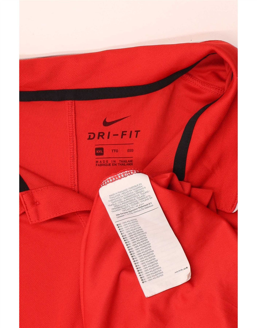Nike Herre Regular Fit Polo Shirt 2XL Rød Polyester