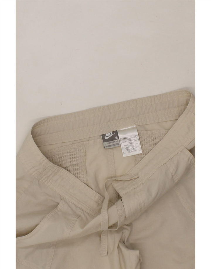 NIKE Womens Bermuda Sport Shorts US 8-10 Medium  Off White Polyester Vintage Nike and Second-Hand Nike from Messina Hembry 