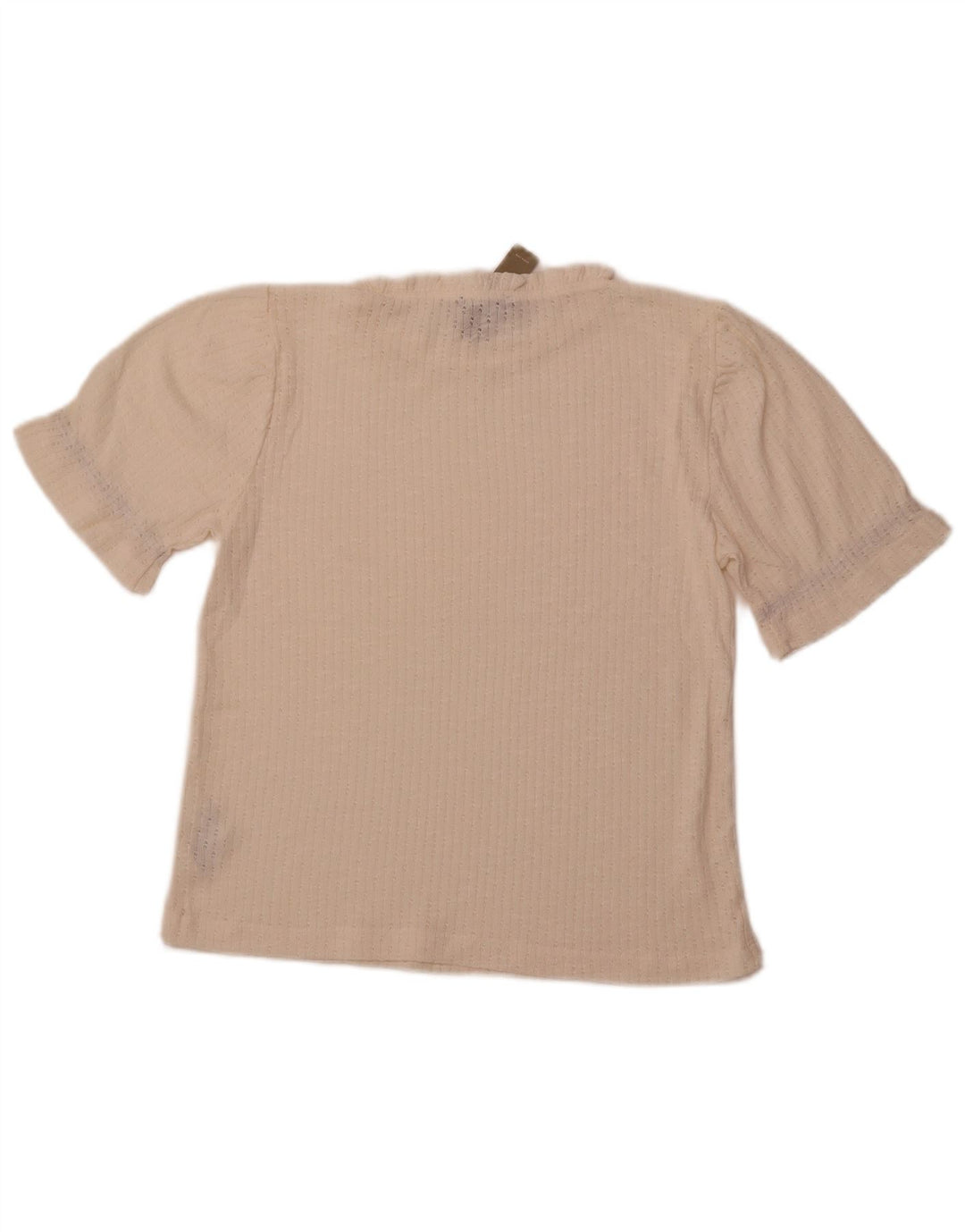 J. CREW Damestrik bluse Top UK 14 Medium Off White Polyester