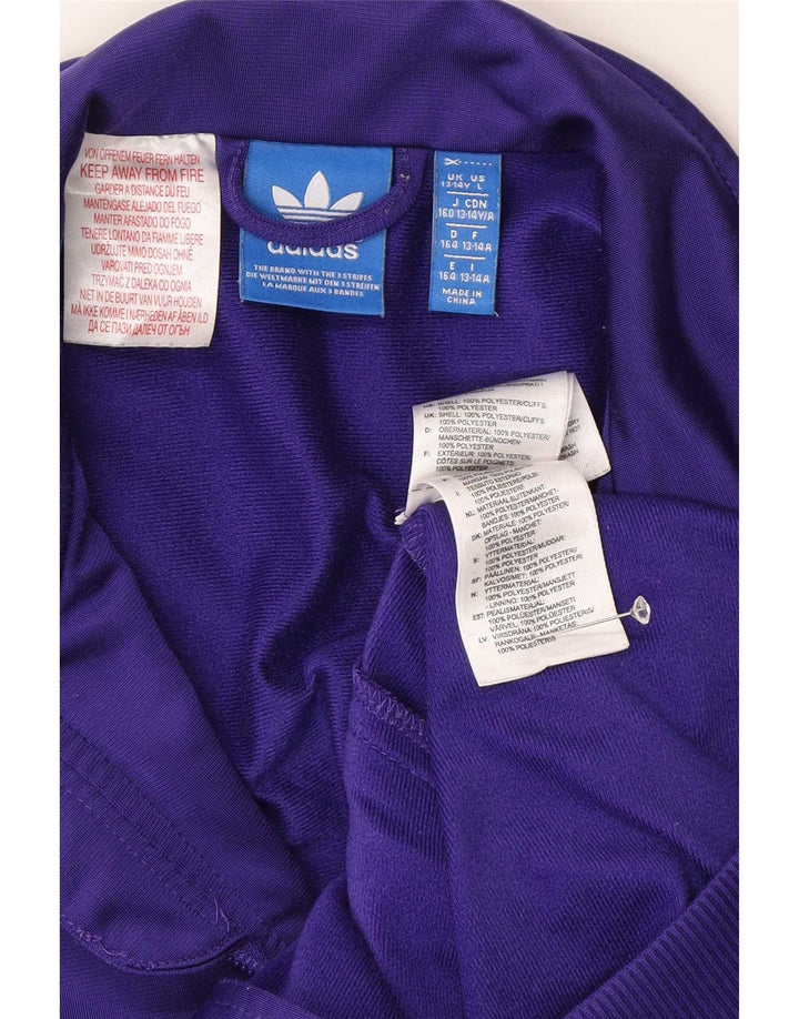 Adidas Pige Træningsdragt Topjakke 13-14 År Lilla Polyester