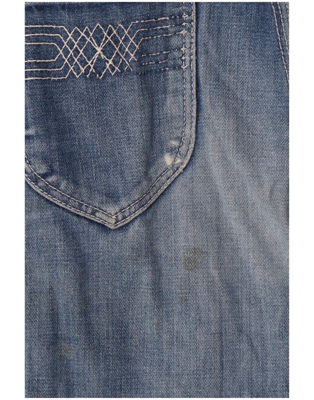 Wrangler Dames Distressed Denim Shorts W29 Medium Blue
