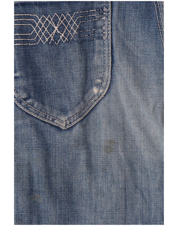 Wrangler Dames Distressed Denim Shorts W29 Medium Blue