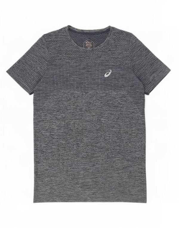Asics Herre T-Shirt Top Medium Navy Blue Flecked