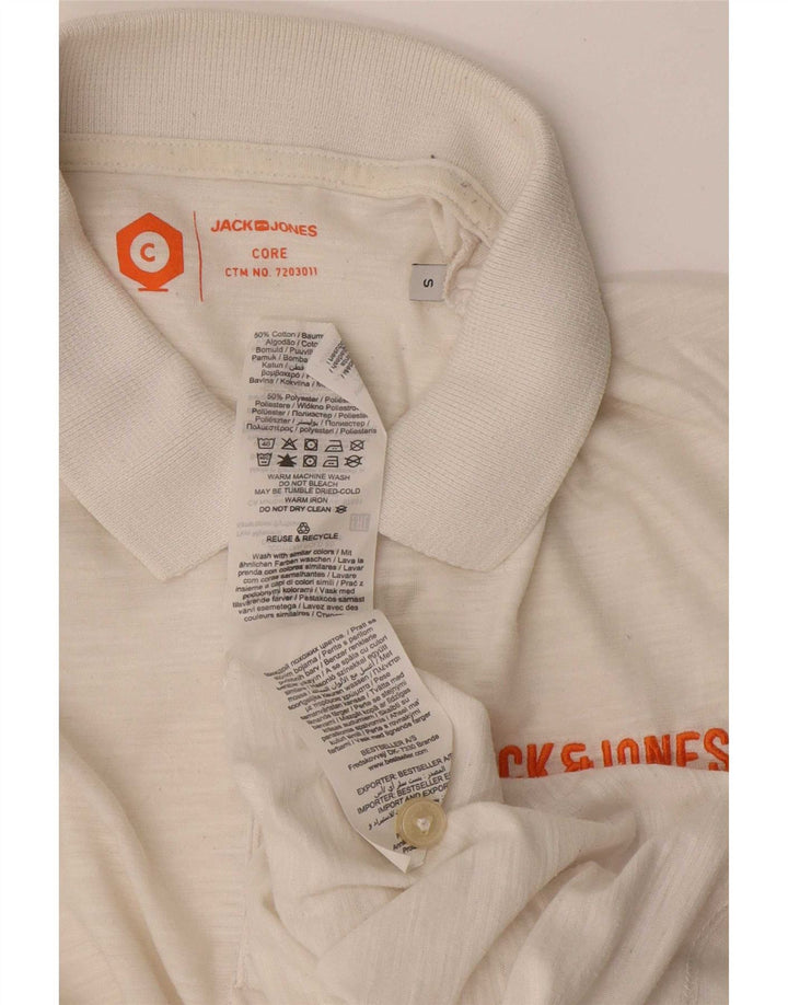 Jack & Jones herre poloskjorte lille hvid bomuld