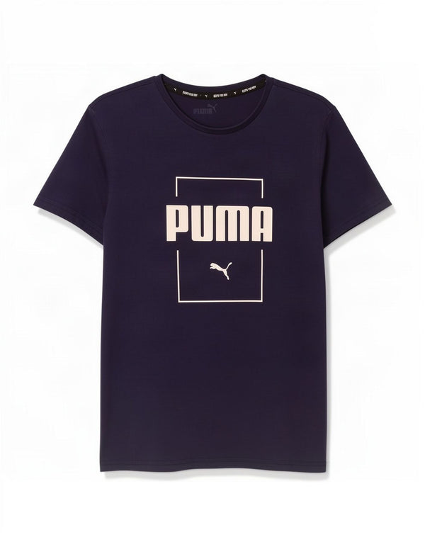 Puma drenge grafisk t-shirt top 15-16 år marineblå bomuld