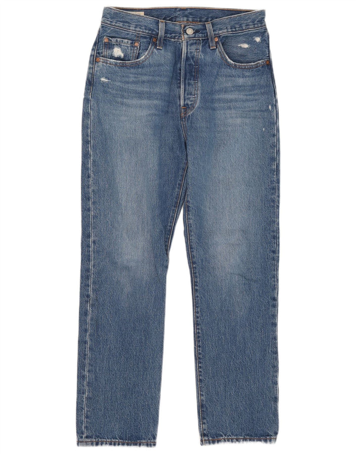 Levi's Dame 501 Straight Jeans W27 L29 Blå Bomuld