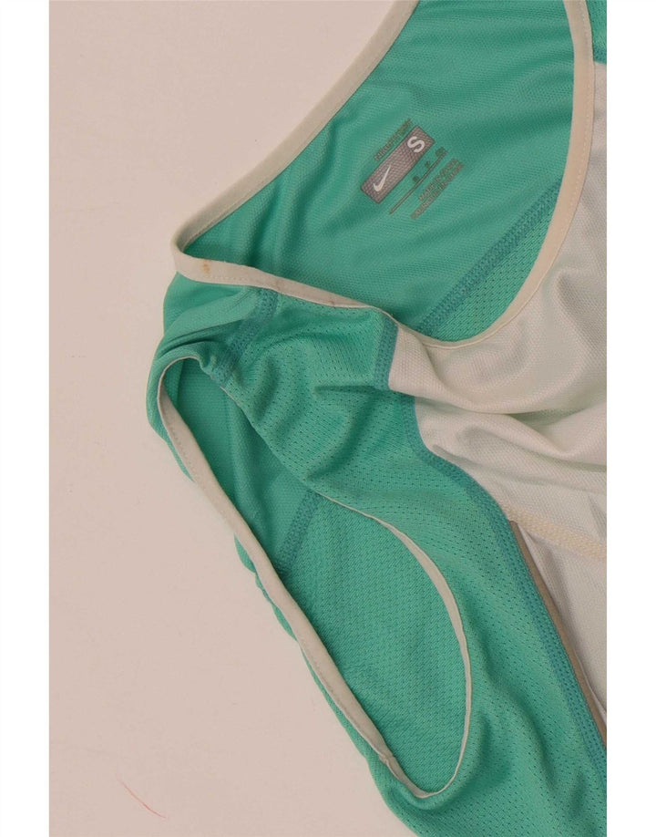 Nike Womens Crop Vest Top UK 8 Small White Colourblock