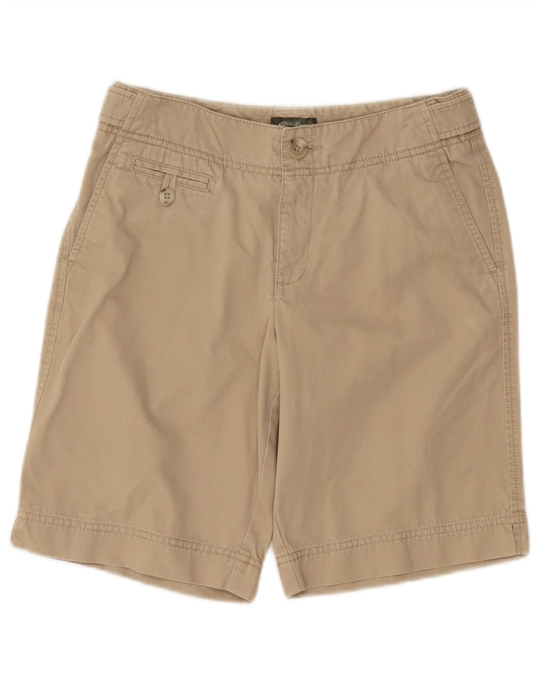 EDDIE BAUER Dame Vashon Fit Chino Shorts US 2 XS W25 Beige Bomuld