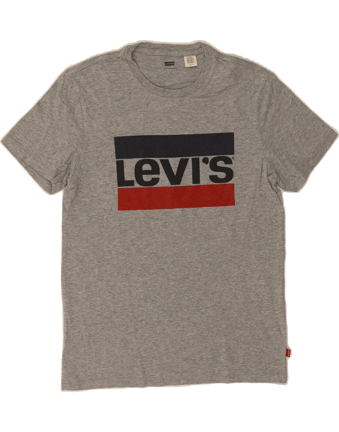 LEVI'S Mens Graphic T-Shirt Top Small Grey Cotton Vintage Levi's and Second-Hand Levi's from Messina Hembry 