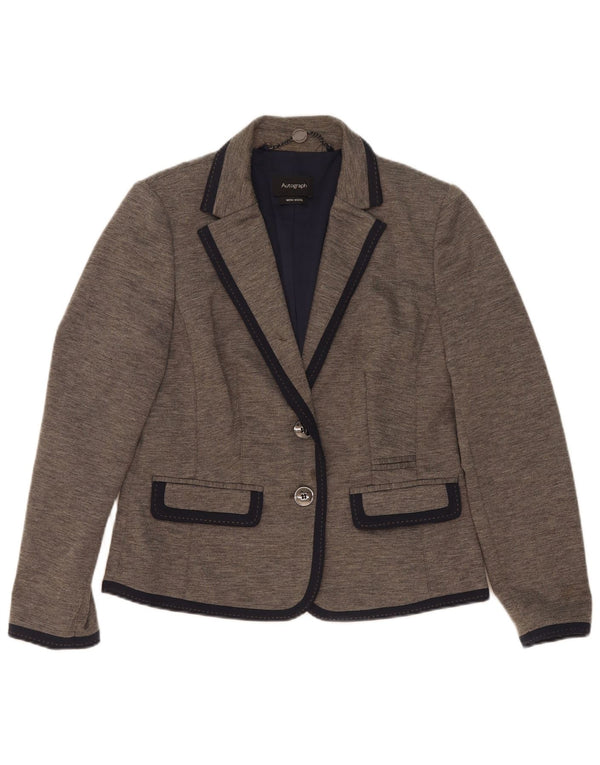 Marks & Spencer Dame Autograph 2 Button Blazer Jacket UK 12 Medium Grey
