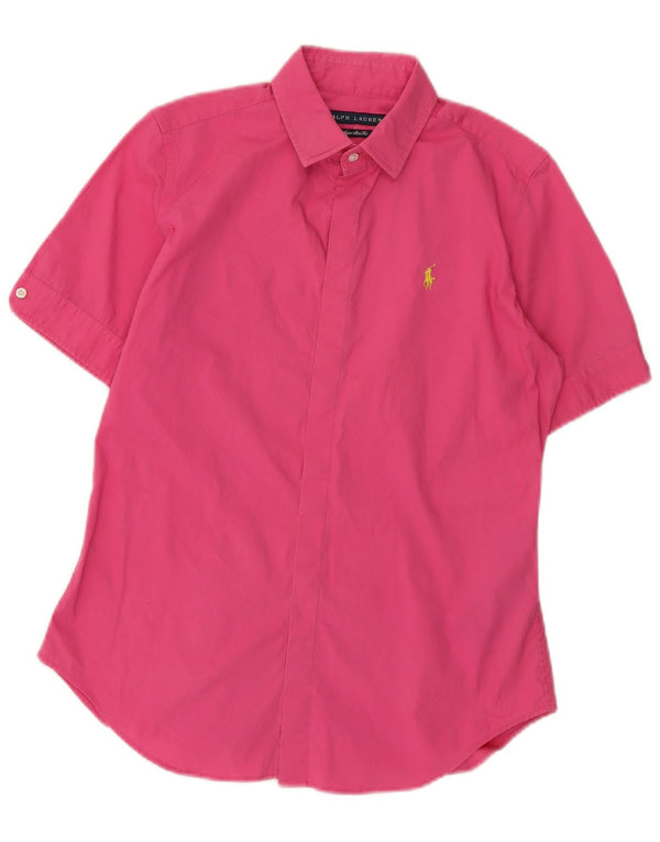 Ralph Lauren Dame Kortærmet Extra Slim Fit skjorte US 10 Large Pink