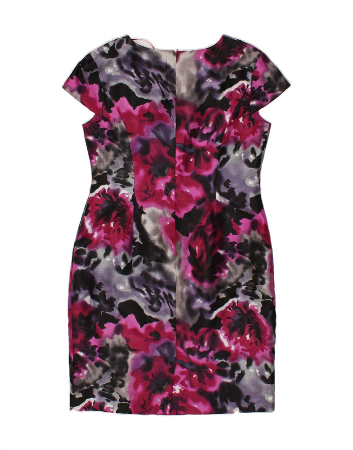 ENDORA Womens Abstract Pattern Sheath Dress UK 18 XL Pink Polyester Vintage Endora and Second-Hand Endora from Messina Hembry 