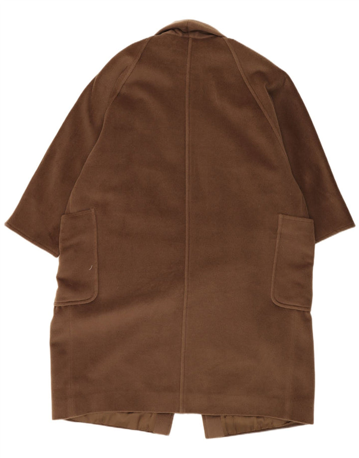 Max Mara Dame Oversized Overfrakke UK 12 Medium Brun Uld