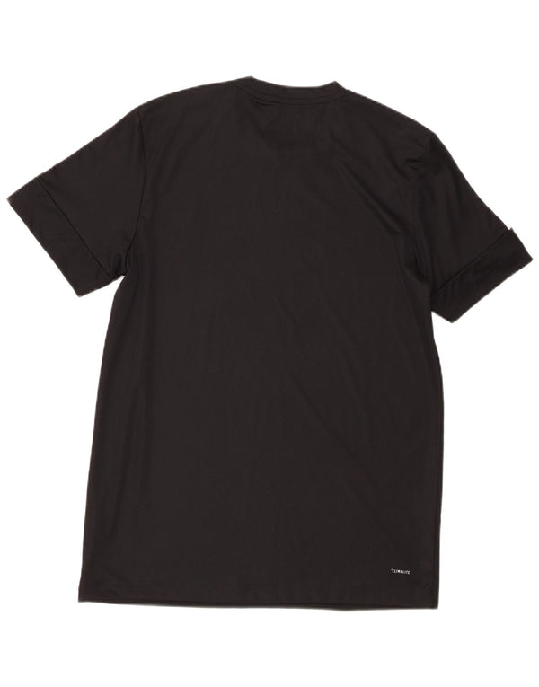 Adidas Herre Climalite Grafisk T-Shirt Top Medium Sort Polyester