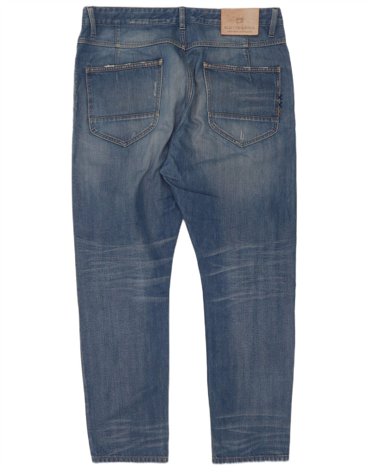 Scotch & Soda Herre Stump Distressed Slim Jeans W34 L29 Blå