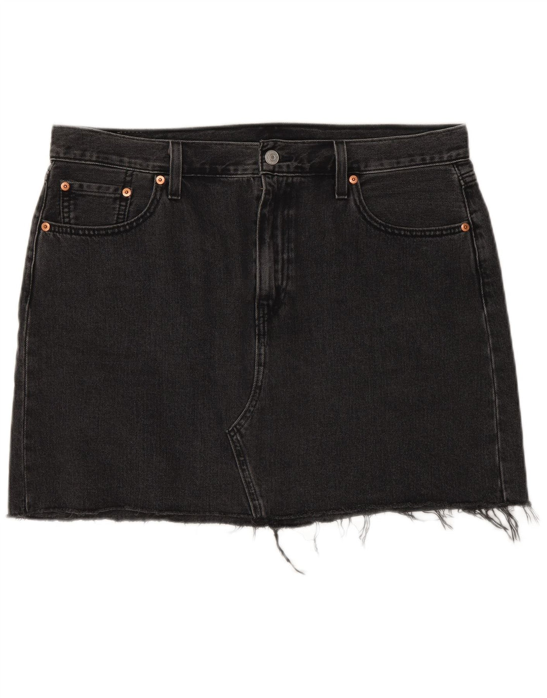 Levi's Dame lavtaljet denimnederdel W32 Stor sort bomuld