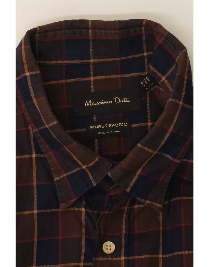 Massimo Dutti Herreskjorte Stor brun ternet