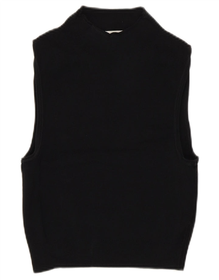 Cos Womens Crop Vest Top UK 4 XS Black Viscose