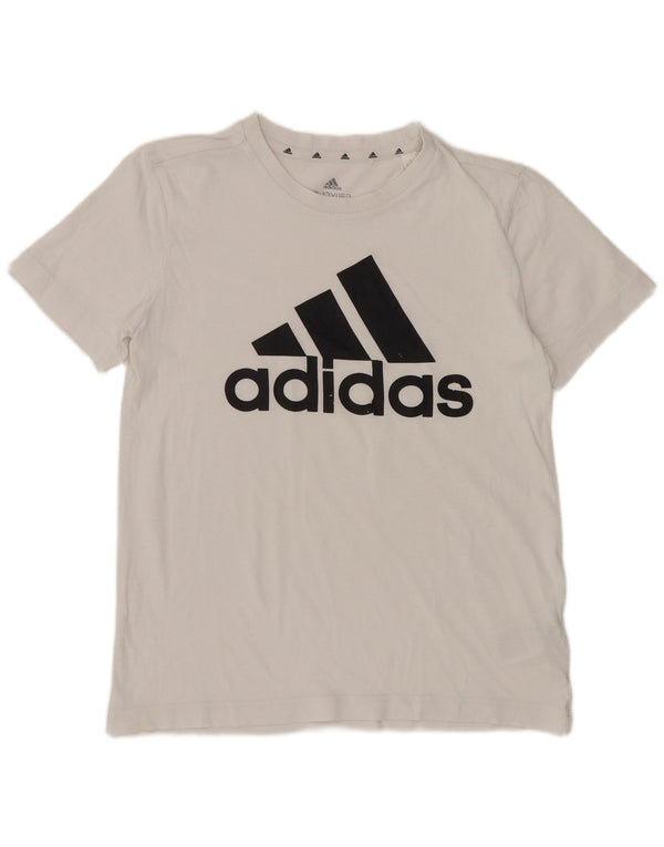 Adidas drenge grafisk t-shirt top 11-12 år hvid bomuld