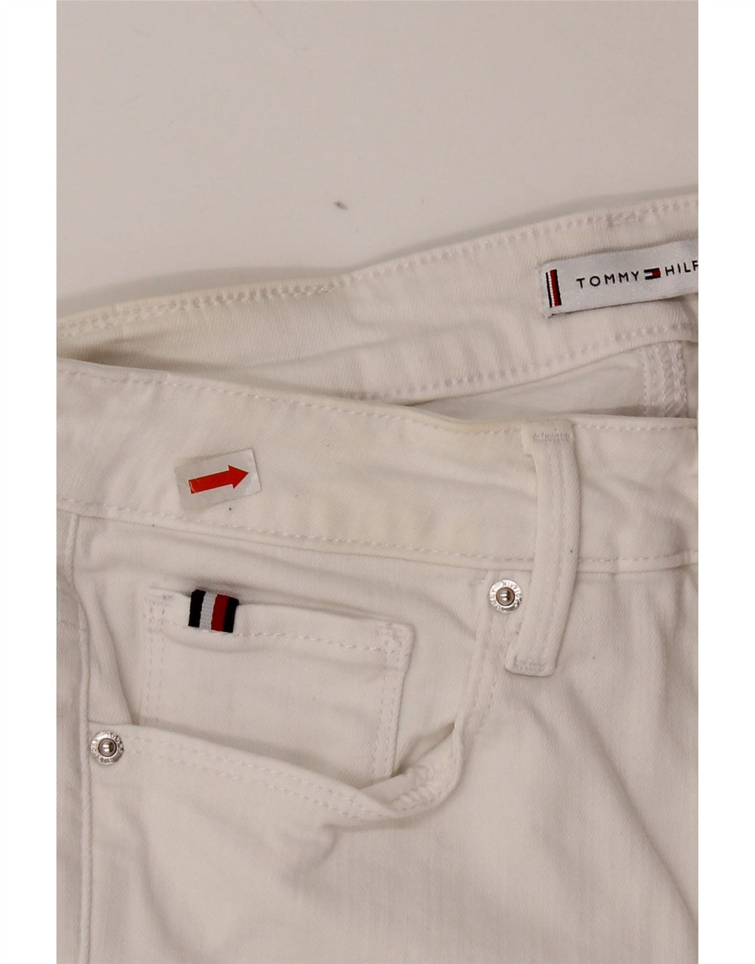 Tommy Hilfiger Dame Como Skinny Jeans W28 L27 Hvid Bomuld