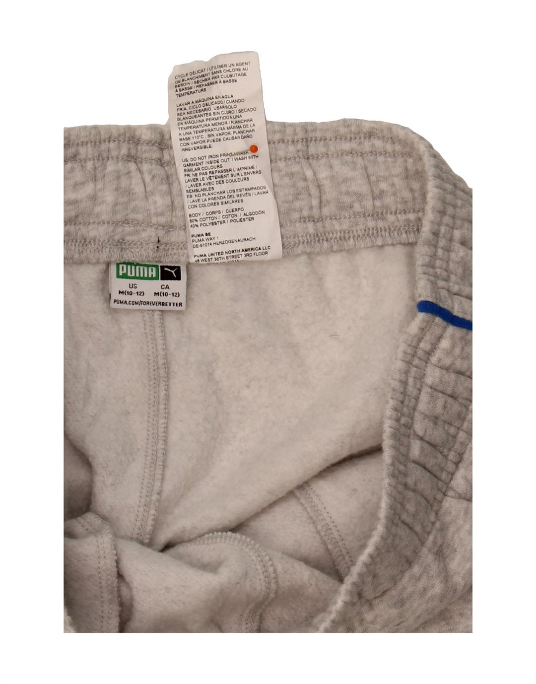 PUMA Boys Tracksuit Trousers Joggers 11-12 Years Medium Grey Cotton Vintage Puma and Second-Hand Puma from Messina Hembry 