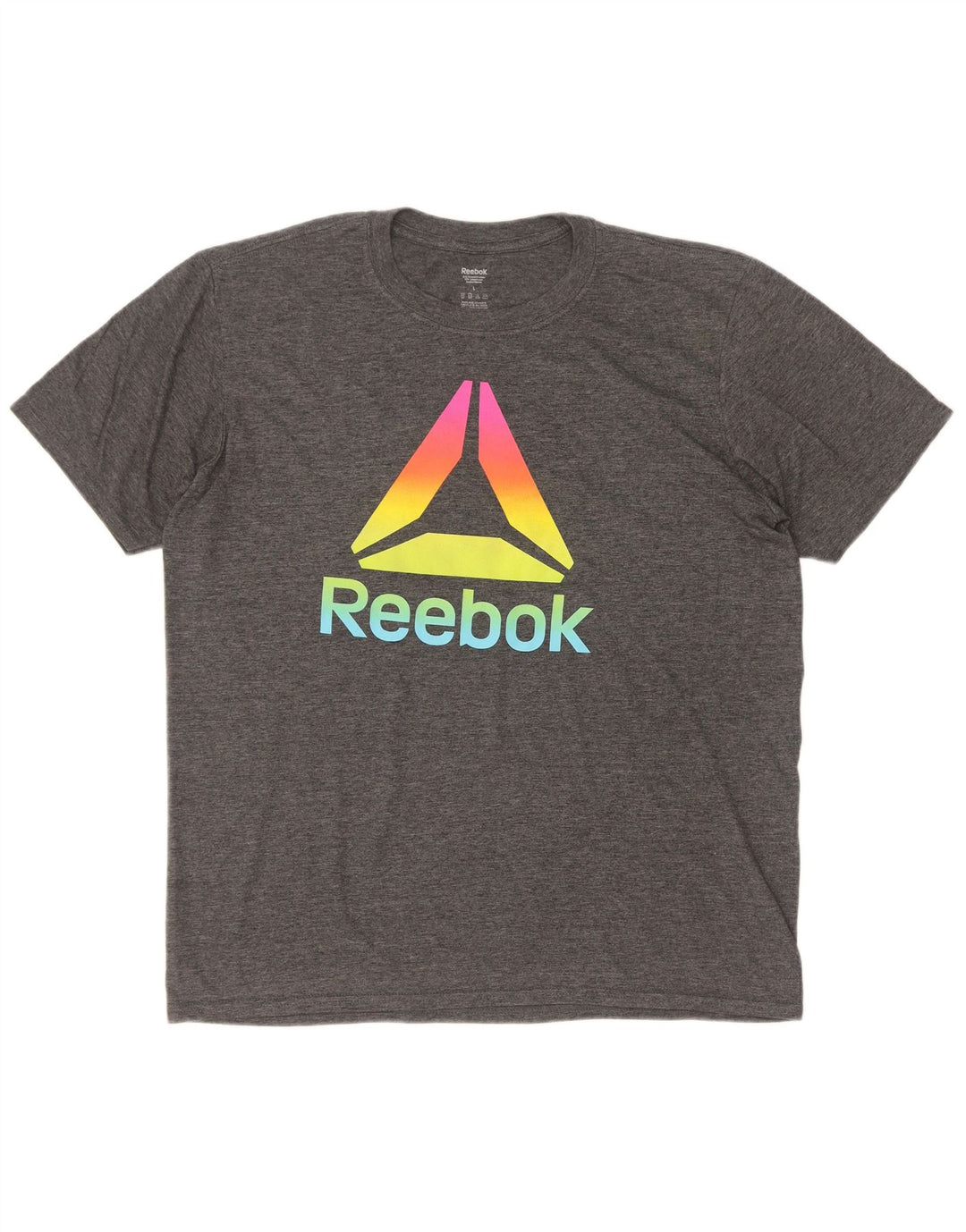 Reebok Herre Grafisk T-Shirt Top Stor Grå Polyester