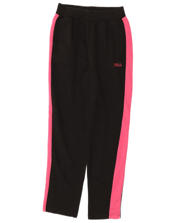 Fila Træningsdragtsbukser til kvinder UK 10 Small Black Colourblock Bomuld
