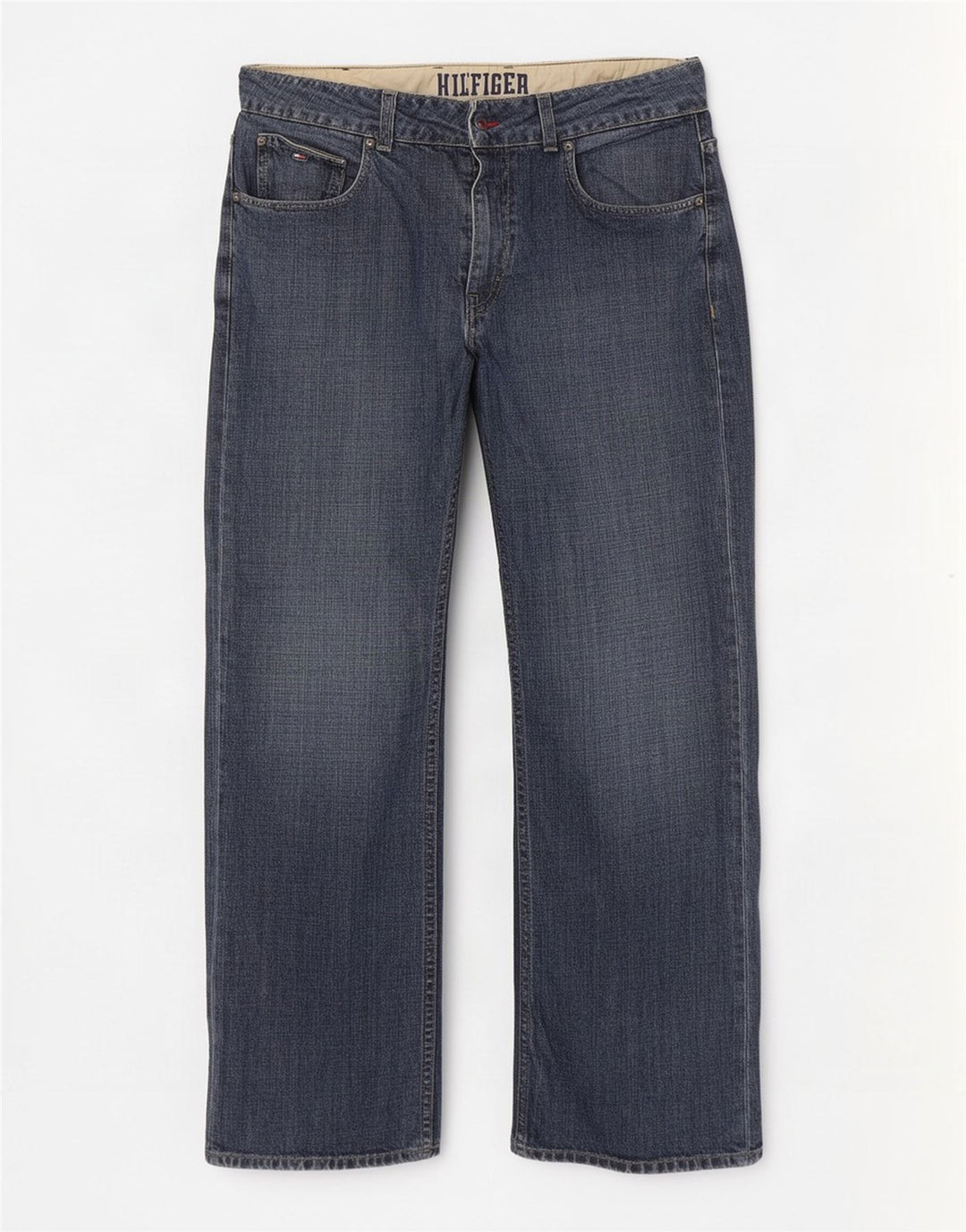 Tommy Hilfiger Straight Jeans til mænd W38 L30 Blå Bomuld