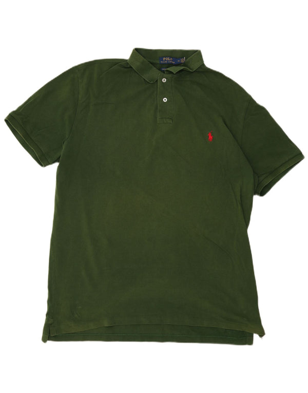 Polo Ralph Lauren Herre Custom Slim Fit Polo Shirt 3XL Grøn Bomuld