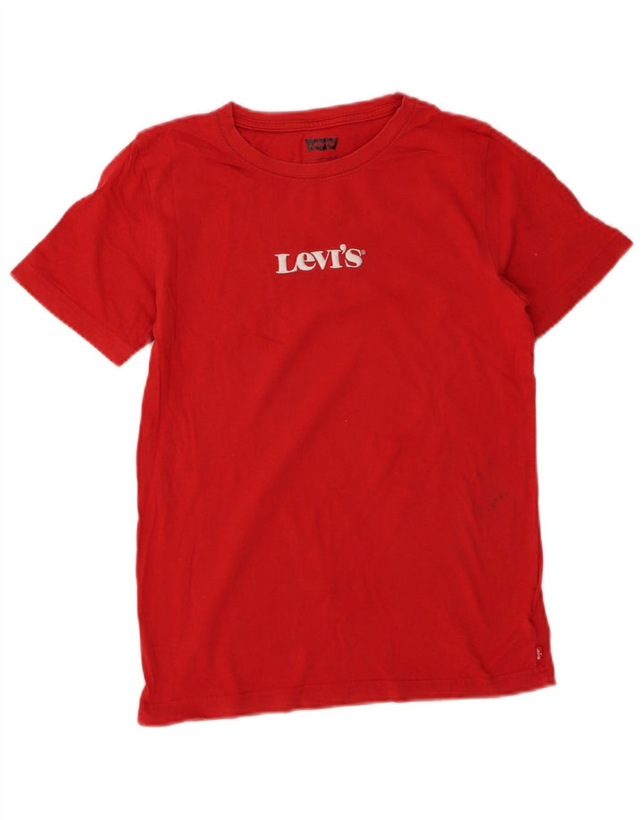 LEVI'S Boys Graphic T-Shirt Top 15-16 Years Red Cotton