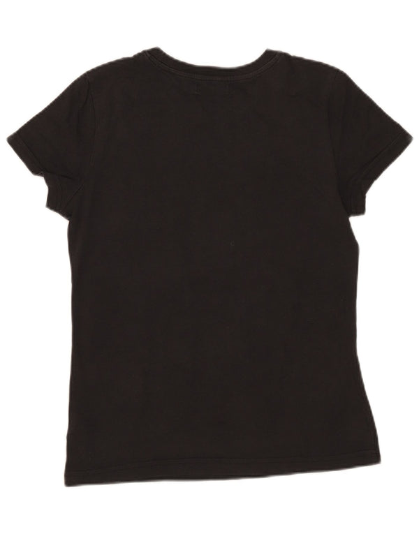 Adidas Dame Grafisk T-Shirt Top IT 40 Lille Sort Bomuld