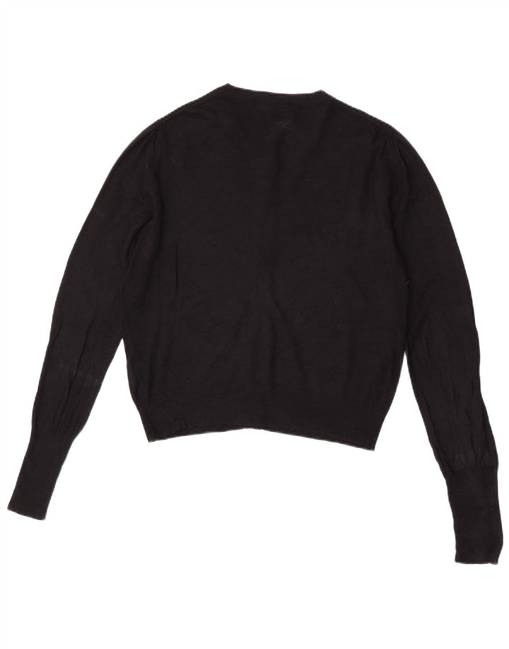 Marks & Spencer Dame Oversized Cardigan Sweater UK 10 Small Black