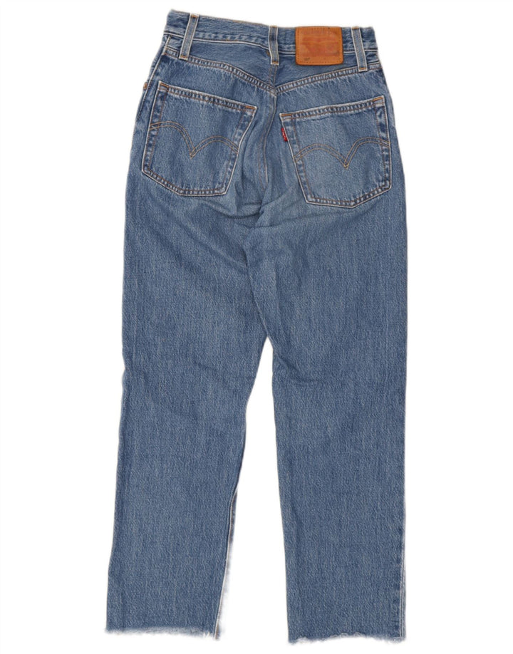 Levi's Dame 501 Straight Jeans W24 L26 Blå Bomuld