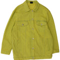 TWINSET Dame Oversized denimjakke UK 10 Lille Grøn Bomuld Moderne