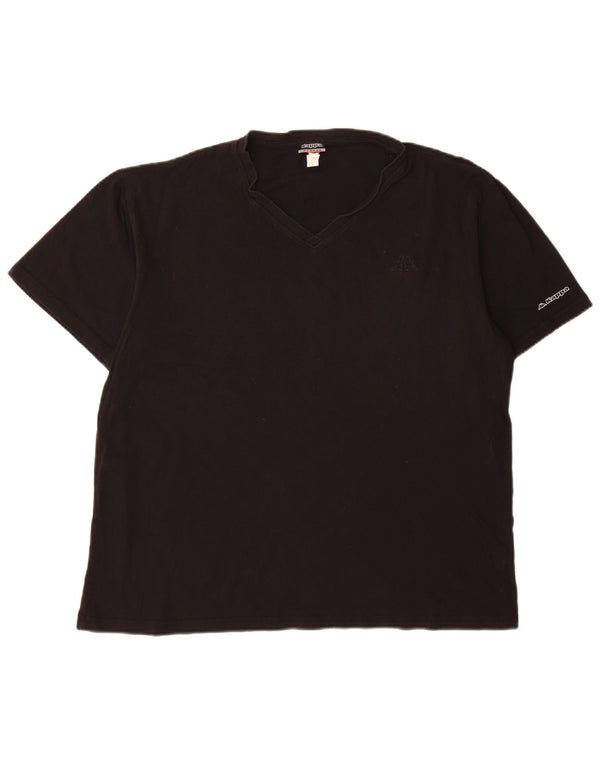 Kappa Mens T-Shirt Top XL Black Cotton