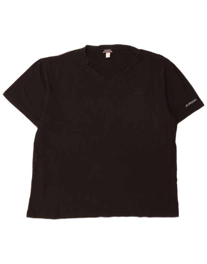 Kappa Herre T-Shirt Top XL Sort Bomuld