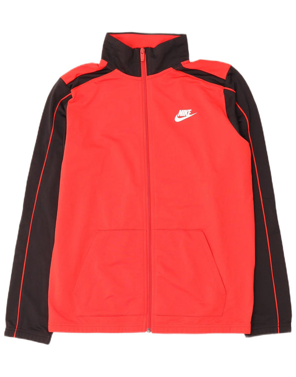 Nike Boys træningsdragt topjakke 13-14 år XL Rød Colourblock Polyester
