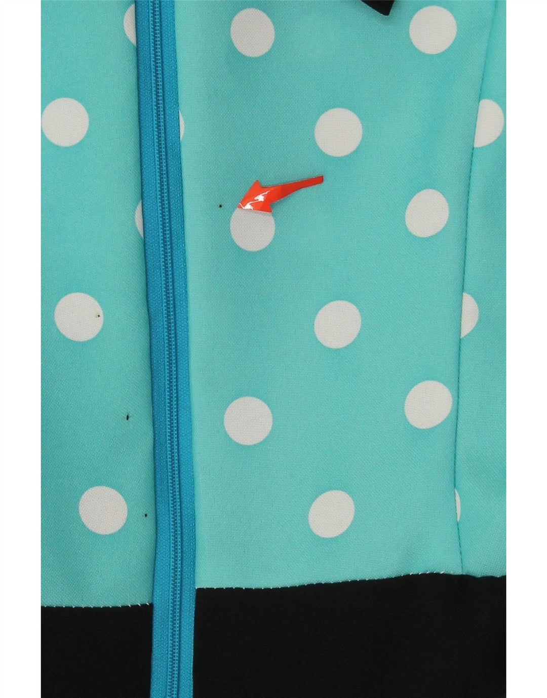 VINTAGE Womens A-Line Dress UK 12 Medium Blue Polka Dot Vintage Vintage and Second-Hand Vintage from Messina Hembry 