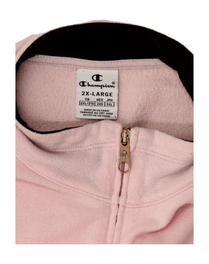 CHAMPION Womens Tracksuit Top Jacket UK 20 2XL Pink Cotton Vintage Champion and Second-Hand Champion from Messina Hembry 