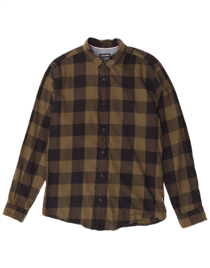 Jack & Jones Herre Flanelskjorte Medium Khaki Gingham Cotton