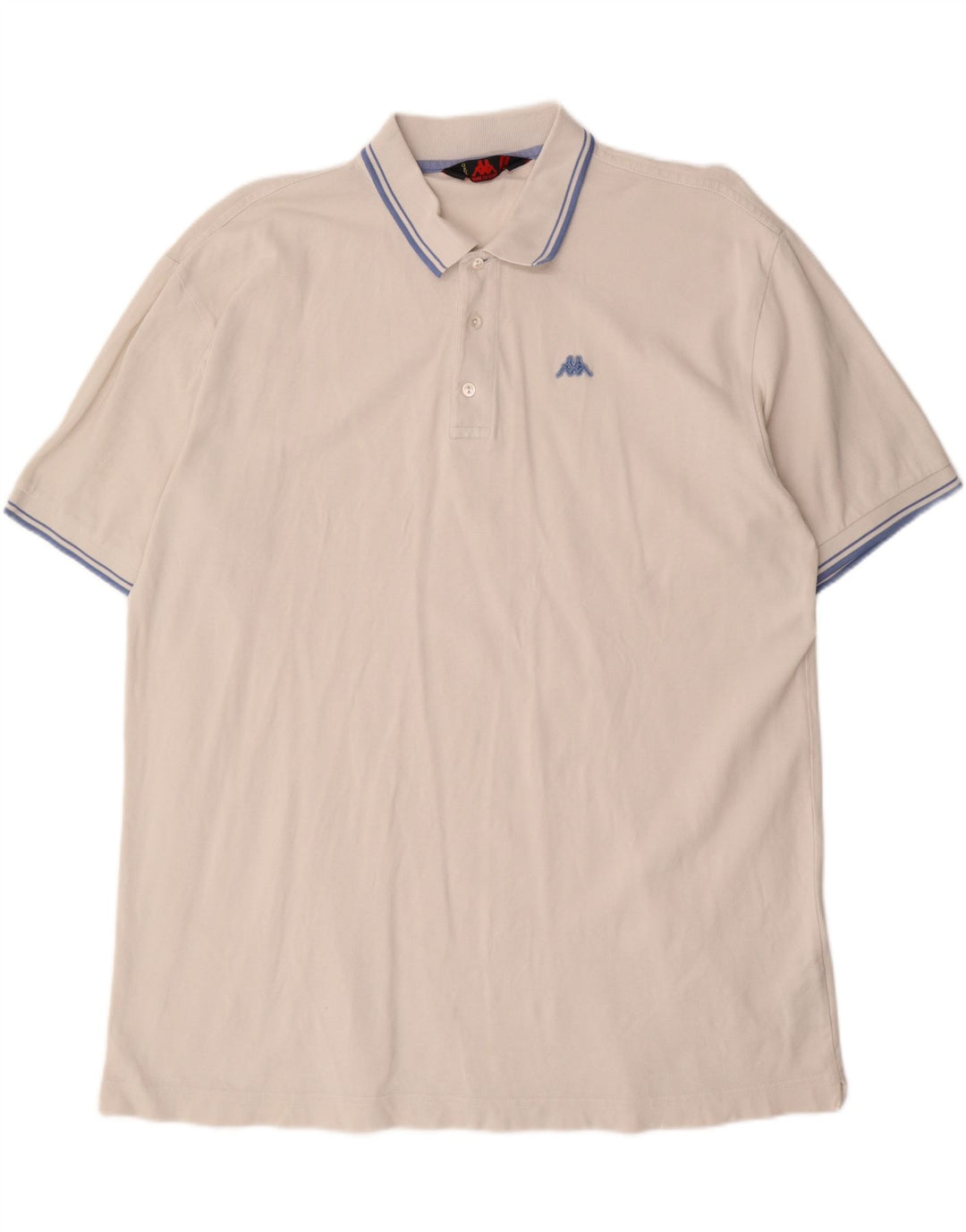KAPPA Mens Polo Shirt 2XL Off White Cotton