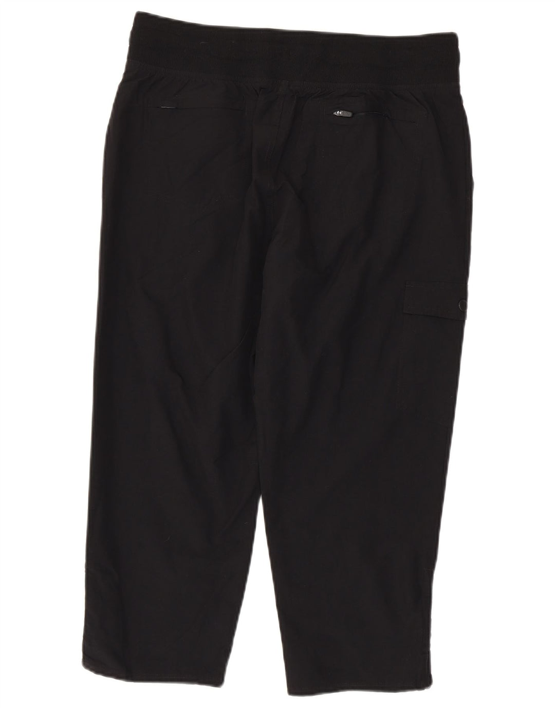 EDDIE BAUER Dame Straight Cargo Capri Bukser Medium W30 L22 Sort
