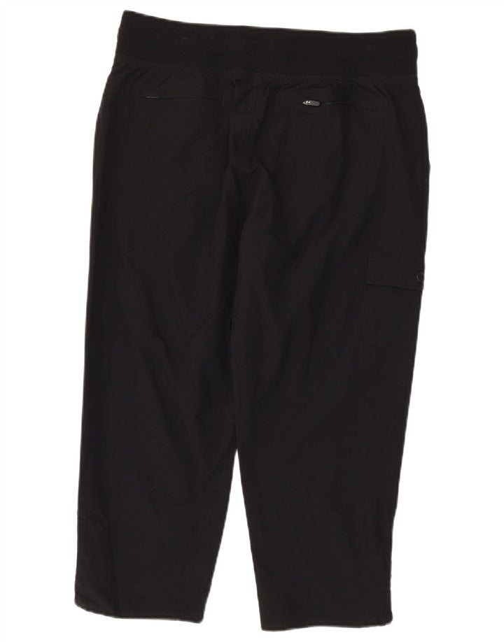 EDDIE BAUER Dame Straight Cargo Capri Bukser Medium W30 L22 Sort