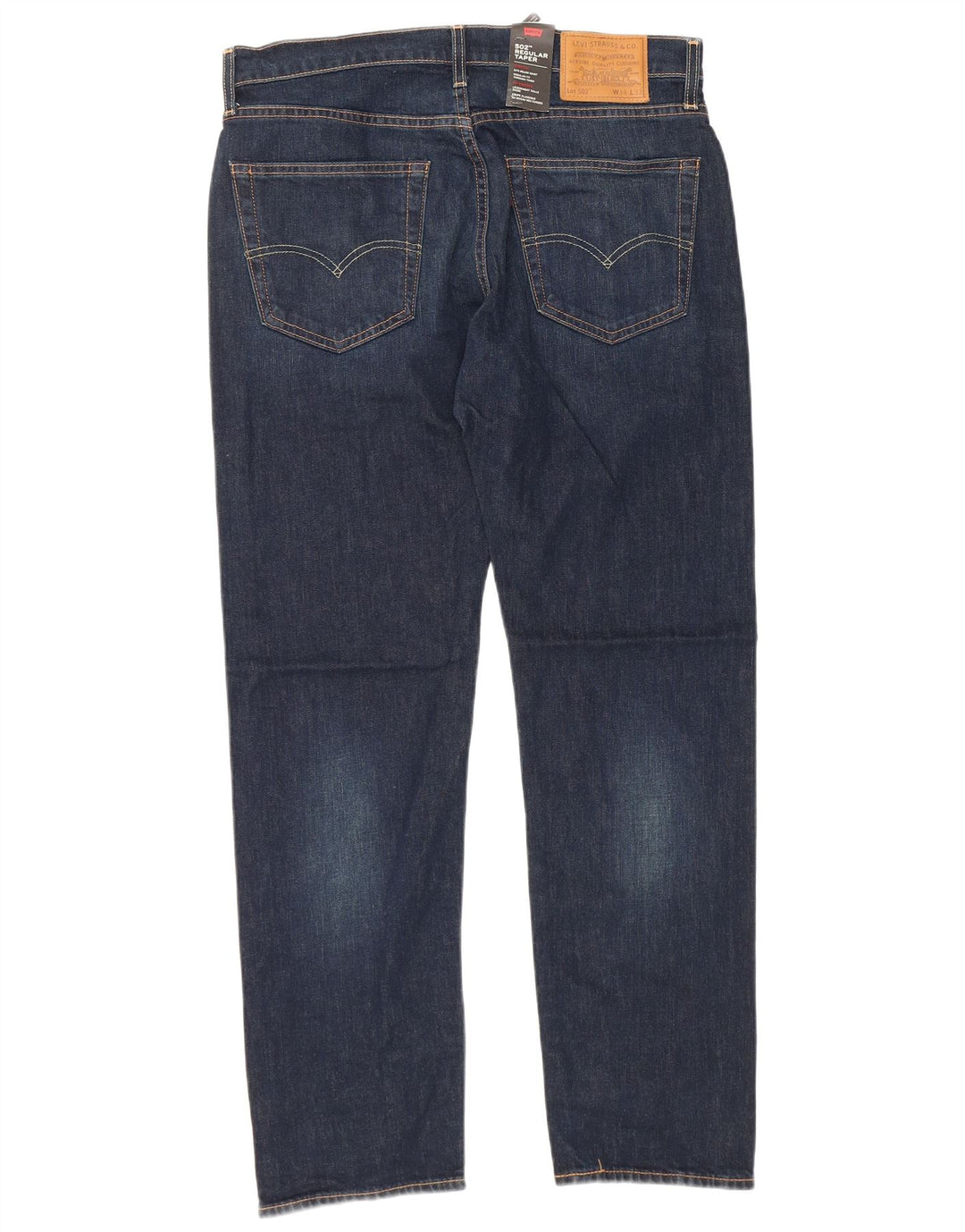 LEVI'S Herre 502 tilspidsede jeans W34 L32 Marineblå bomuld