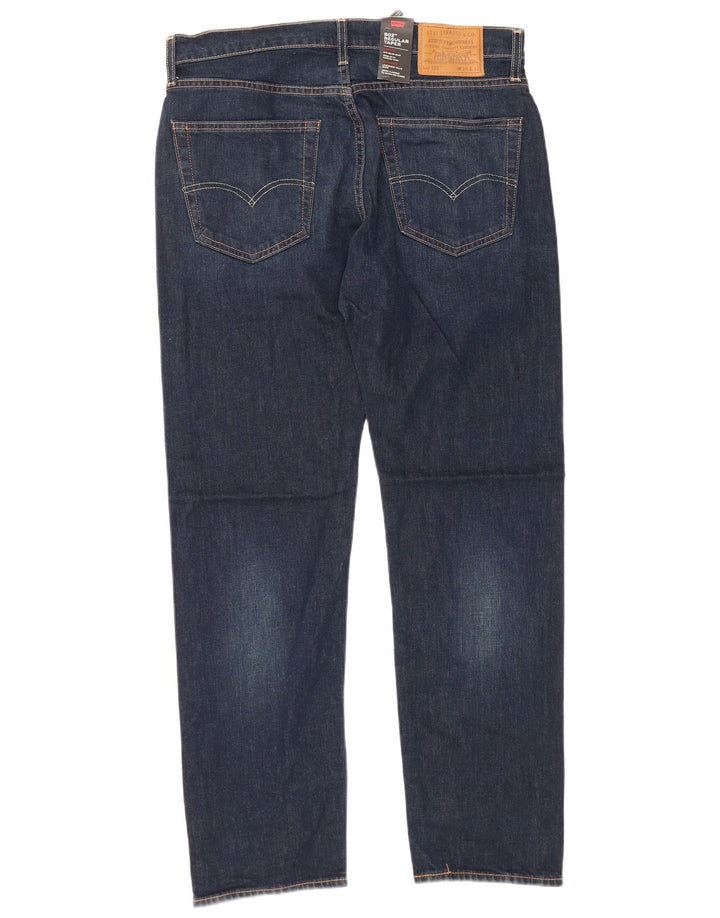 LEVI'S Herre 502 tilspidsede jeans W34 L32 Marineblå bomuld