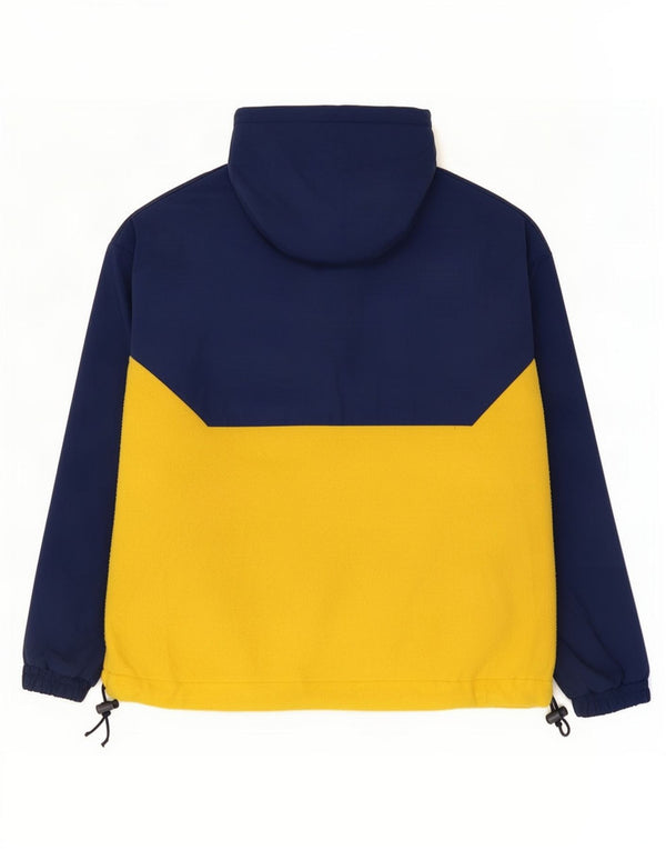 Gap Herre Hooded Anorak Jacket UK 40 Large Blue Colourblock Nylon