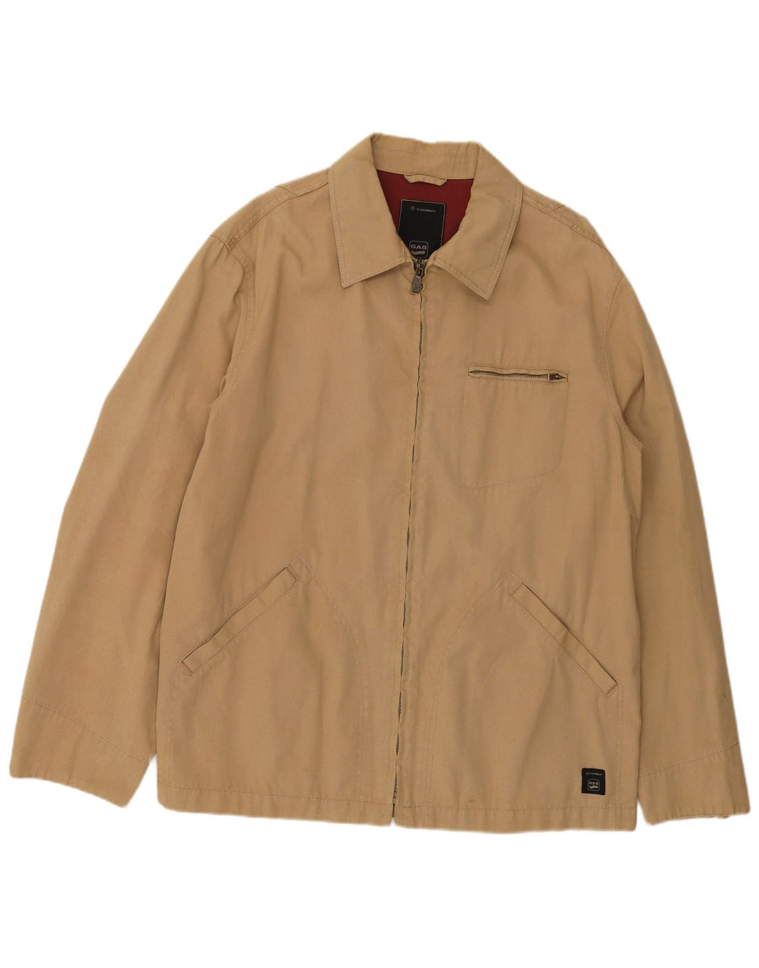 Gas Herre Utility Jacket UK 44 2XL Beige Bomuld