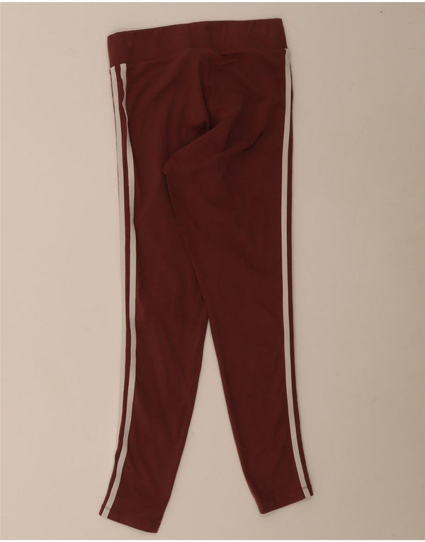 Adidas Dame Leggings UK 10 Small Bourgogne Bomuld