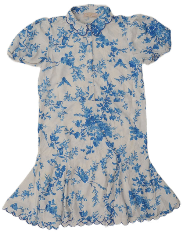 Lipsy Girls Drop Waist Dress 13-14 år hvid blomstret polyester